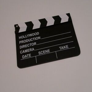 Movie scene clapboard decor